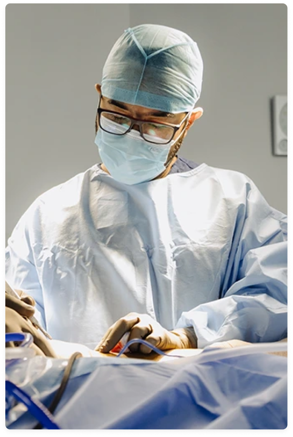 Dr. Esteban Castro in surgery